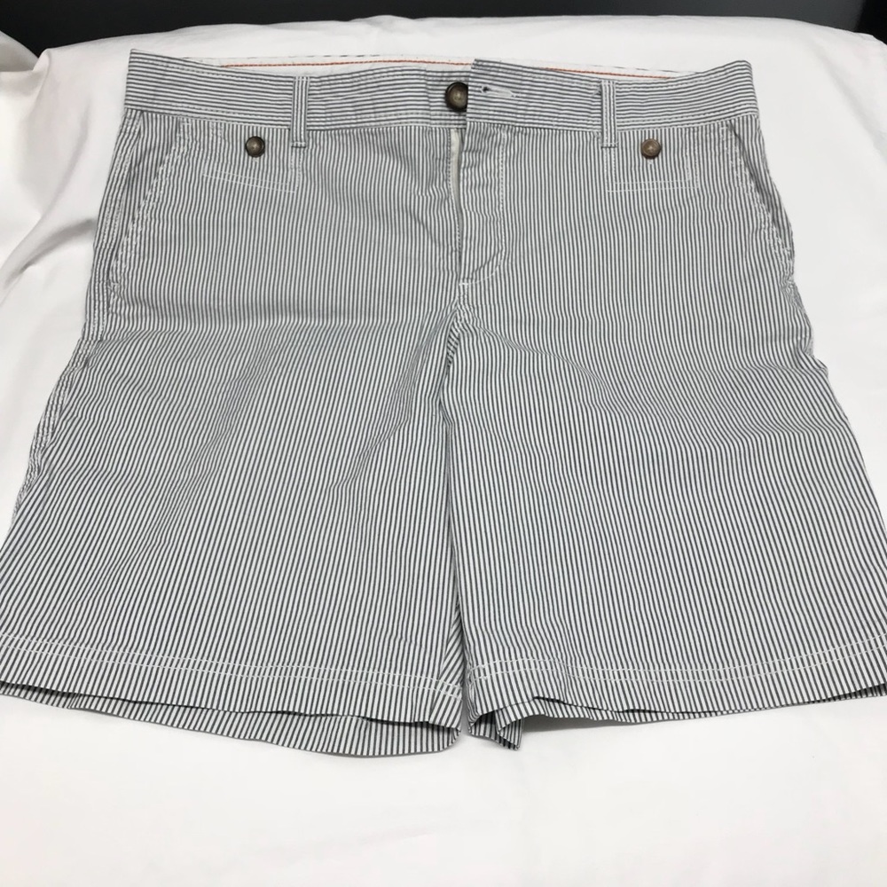 Dockers Womens Blue/White Stripe Bermuda Shorts
